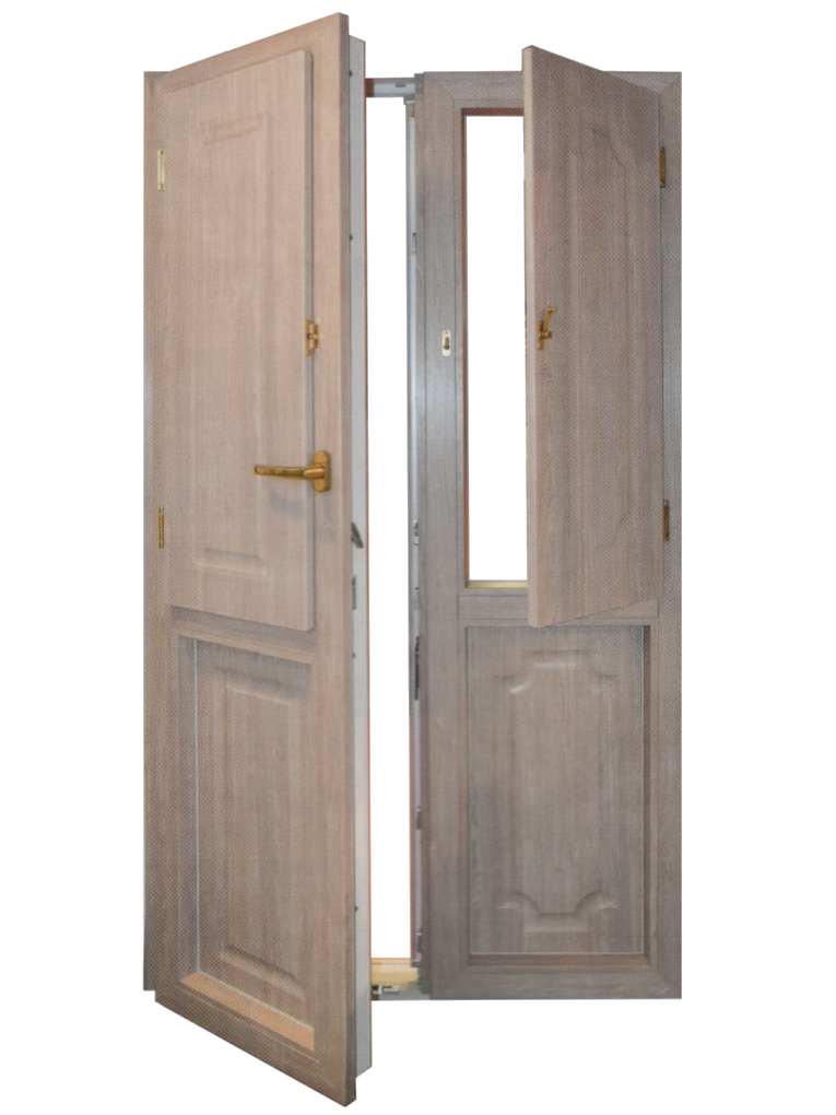 Porta finesta - Legno scurante